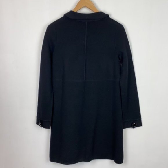 J.Crew S Coat Cardigan Black Merino Wool Vintage - Picture 13 of 13